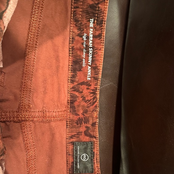 AG Adriano Goldschmied Red Patterned Skinny Jeans - Picture 3 of 8